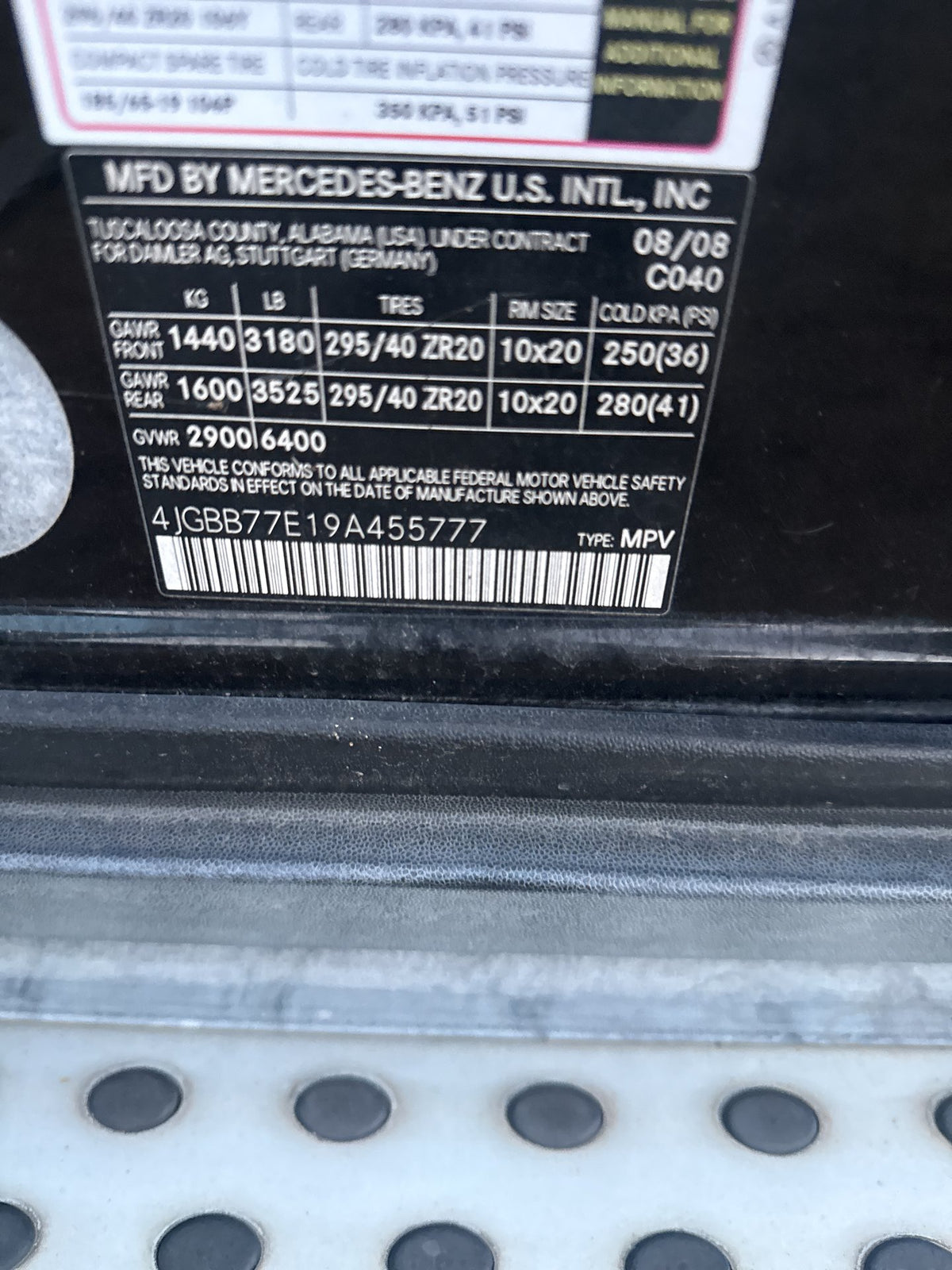 2009 Mercedes-Benz ML63 AMG M-Class W164 W164
