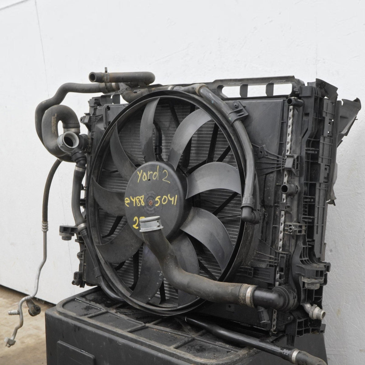 14-20 Mercedes S550 W222 Radiator AC Condenser Fan Shroud Cooling 2225053230 OEM