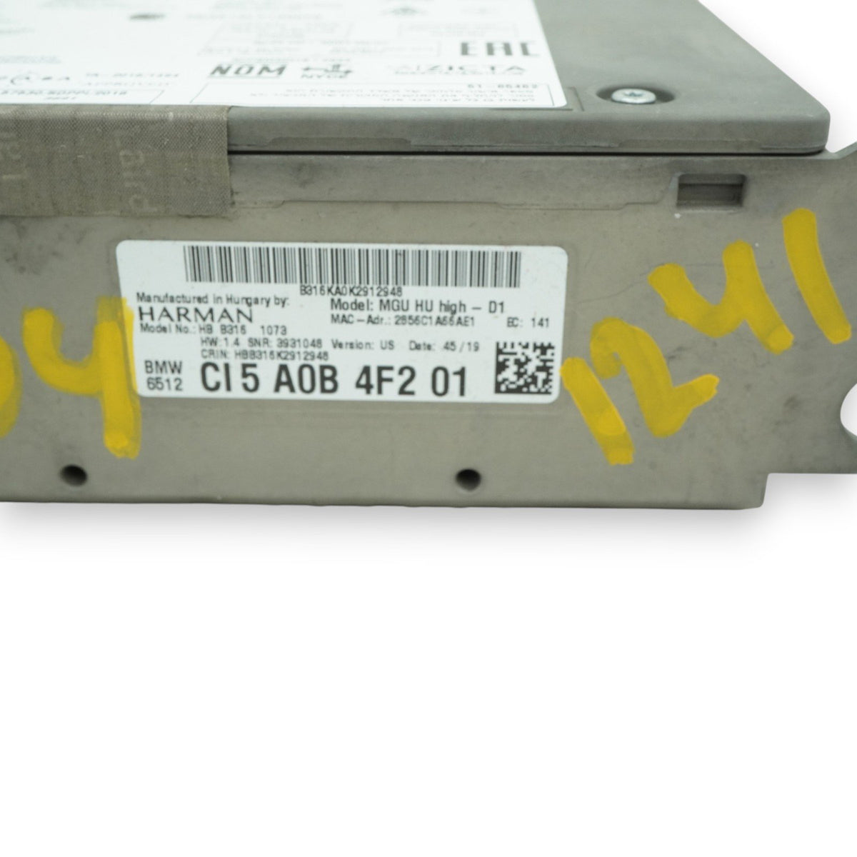 2020 BMW 530i 540i M550i G30 Head Unit Audio MGU HU High 6512CI5A0B4F2 OEM