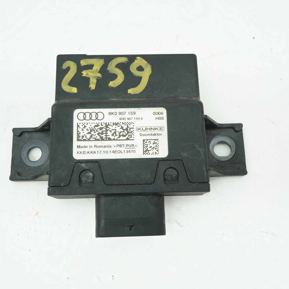 13-17 Audi S5 A5 8T Impact Sound Control Module Electric Unit 8K0907159 OEM