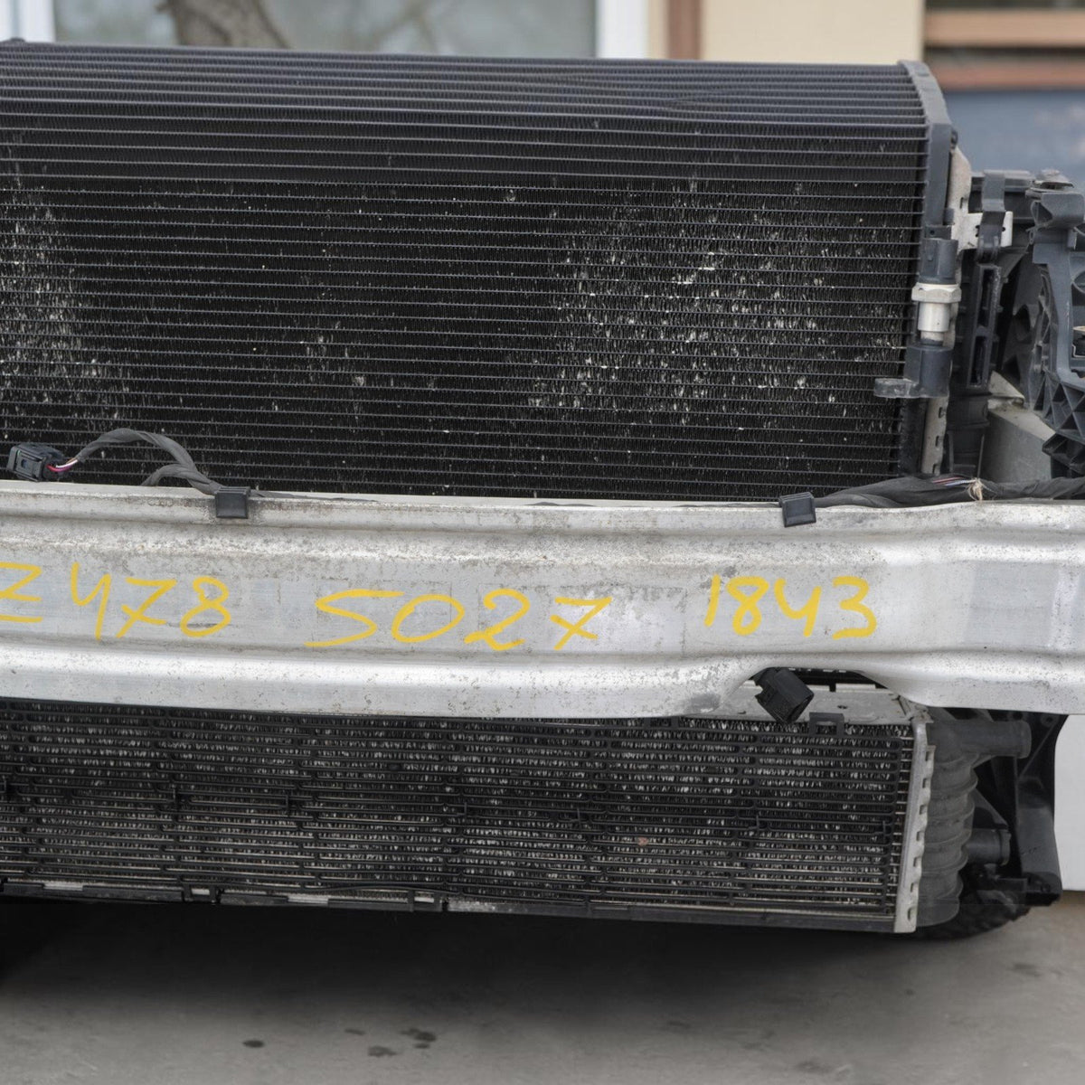 16-18 Audi A7 4G 3.0L Radiator AC Condenser Fan Shroud Cooling 4G0145804D OEM