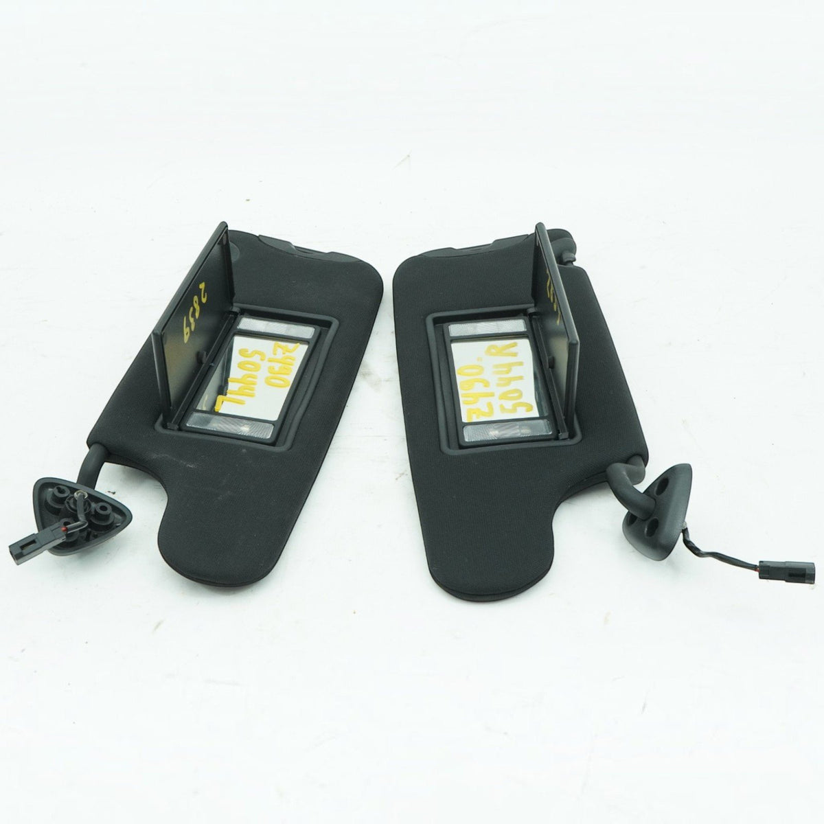 09-16 Dodge Challenger Sun Visor Set Left Right Black Illuminated 1MA01DX9AB OEM