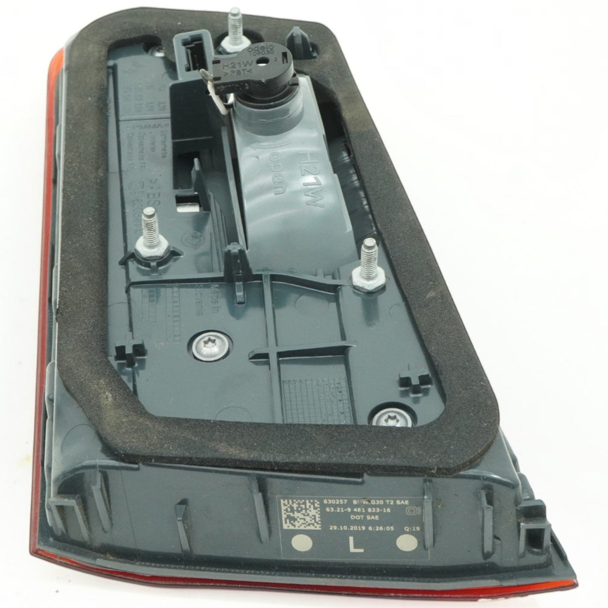 17-20 BMW 530i G30 Sedan Left Tail Light Brake Lamp Lid Inner 63219481823 OEM