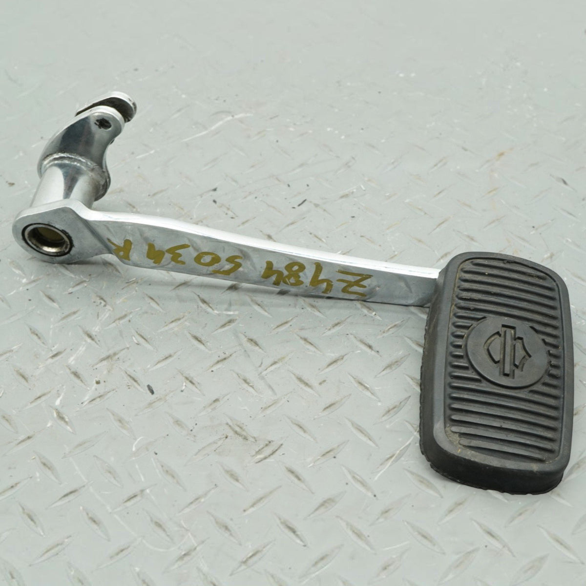 2012 Harley Electra Glide FLHTC Rear Brake Pedal Foot Lever Pad Chrome OEM