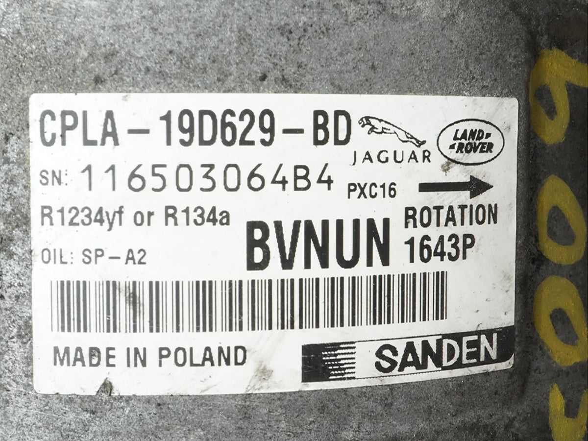 14-22 Range Rover Sport L494 AC Air Conditioning Compressor CPLA-19D629-BD OEM
