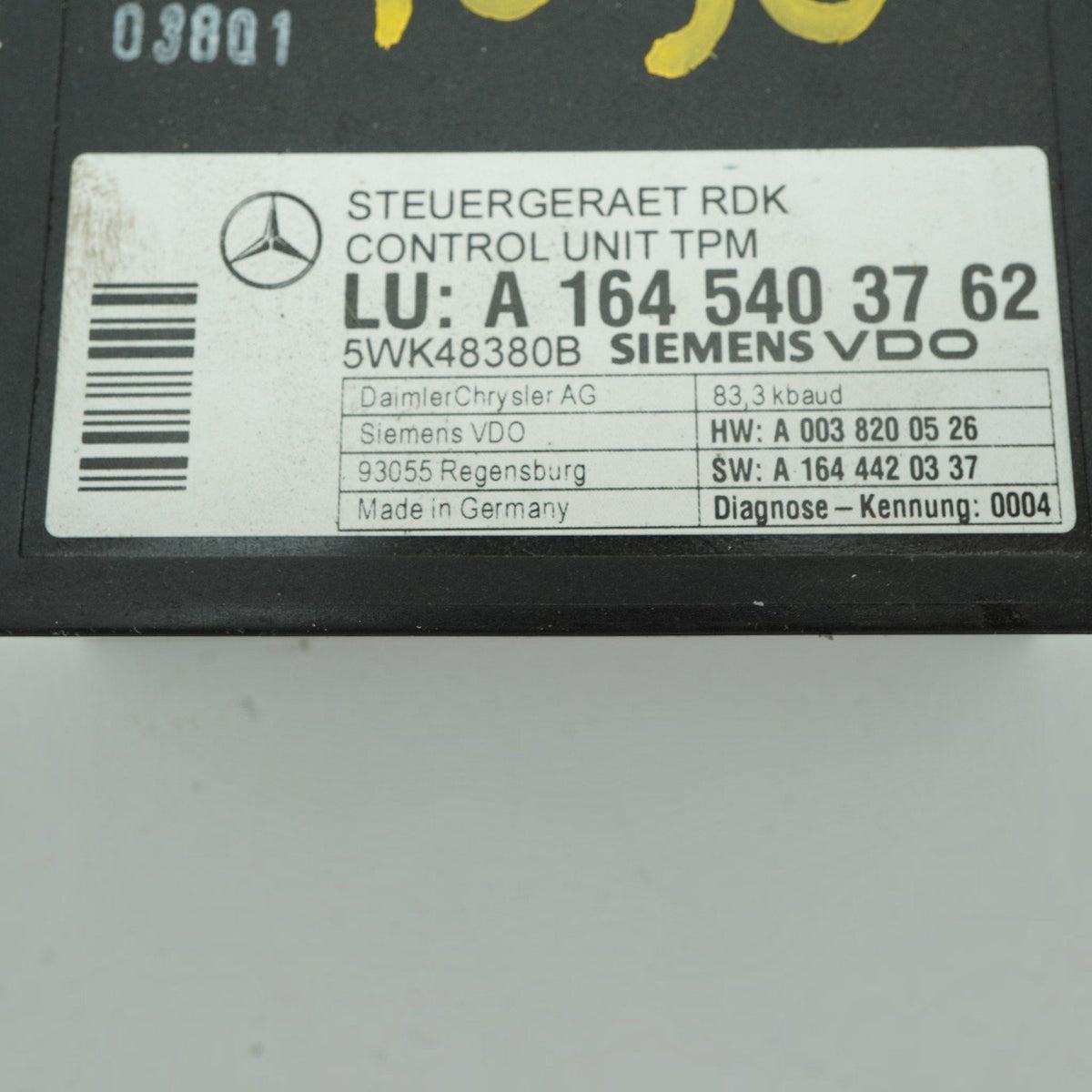 07-09 Mercedes E350 E320 E550 W211 TPMS Titre Control Module A1645403762 OEM