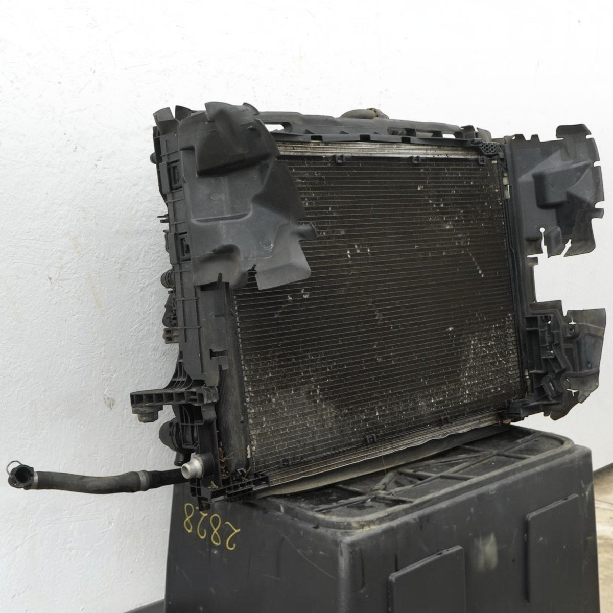 14-20 Mercedes S550 W222 Radiator AC Condenser Fan Shroud Cooling 2225053230 OEM