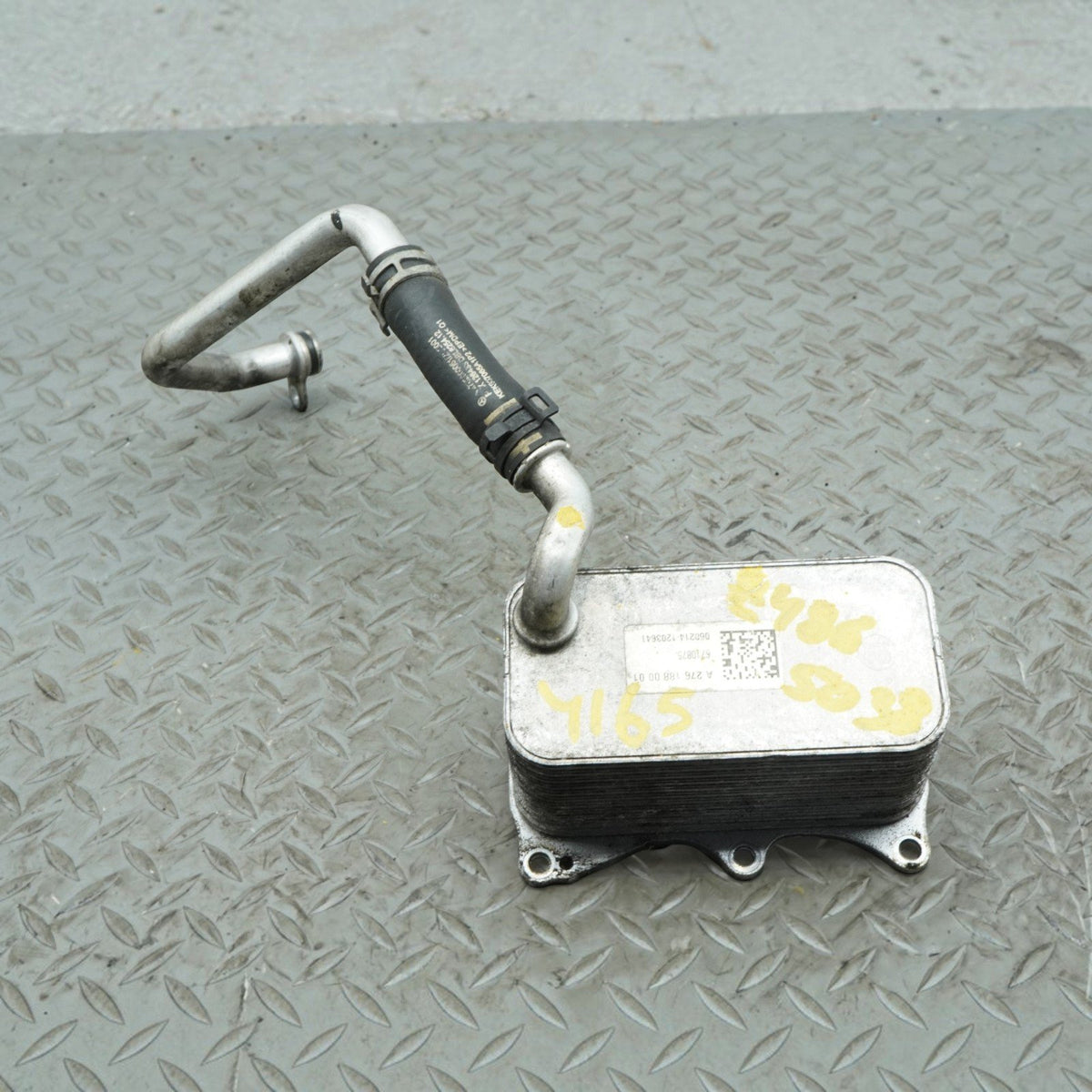 12-16 Mercedes E350 E400 C207 Engine Oil Cooler Radiator W Hose A2761880001 OEM