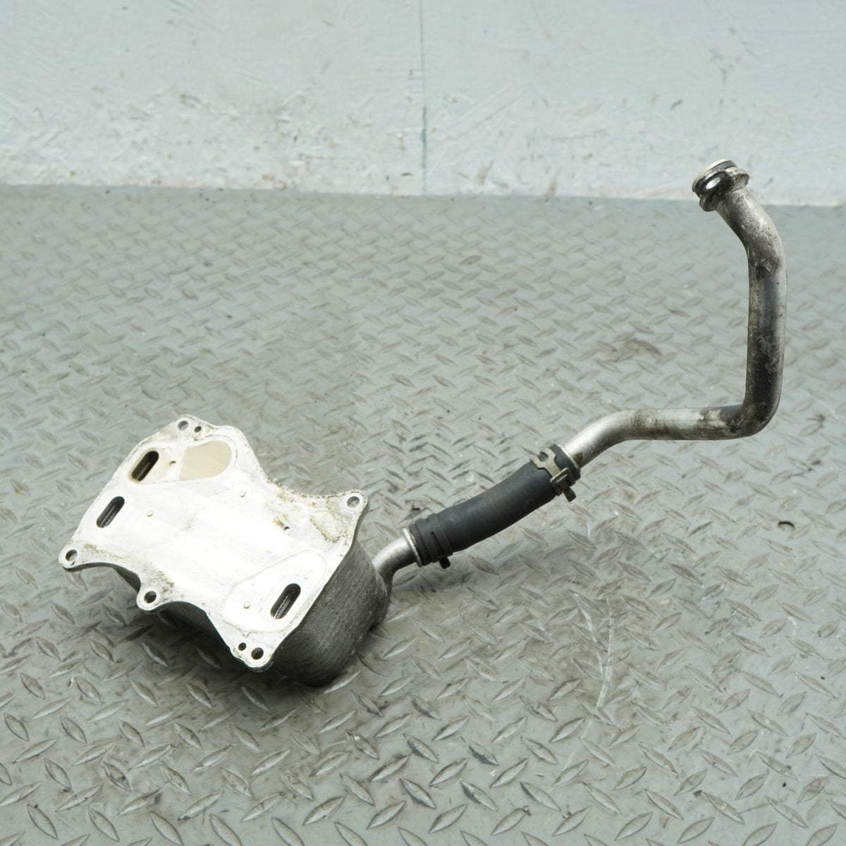 12-16 Mercedes E350 E400 C207 Engine Oil Cooler Radiator W Hose A2761880001 OEM