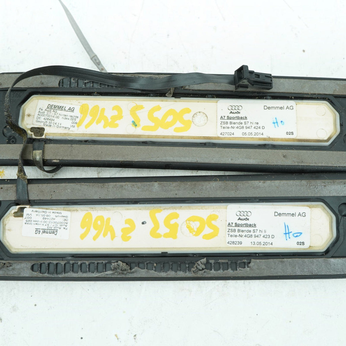 13-17 Audi S7 4G Door sill scuff Plate Trim Cover Front Rear set 4G8947405D OEM