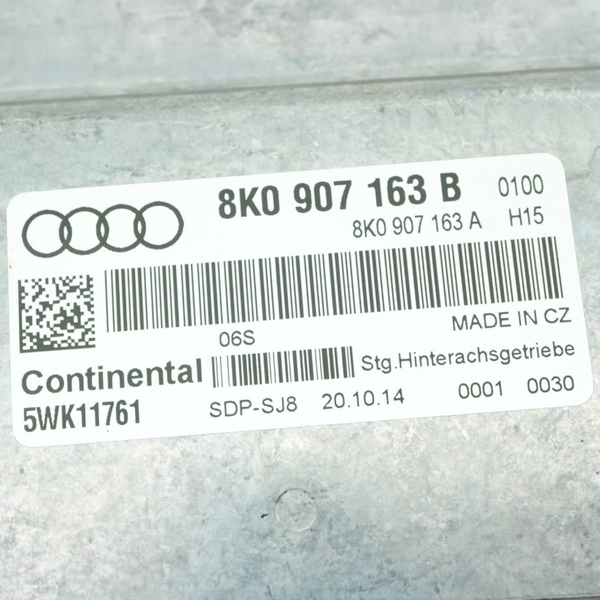 13-17 Audi S5 8T Rear Differential Computer Control Module Unit 8K0907163B OEM