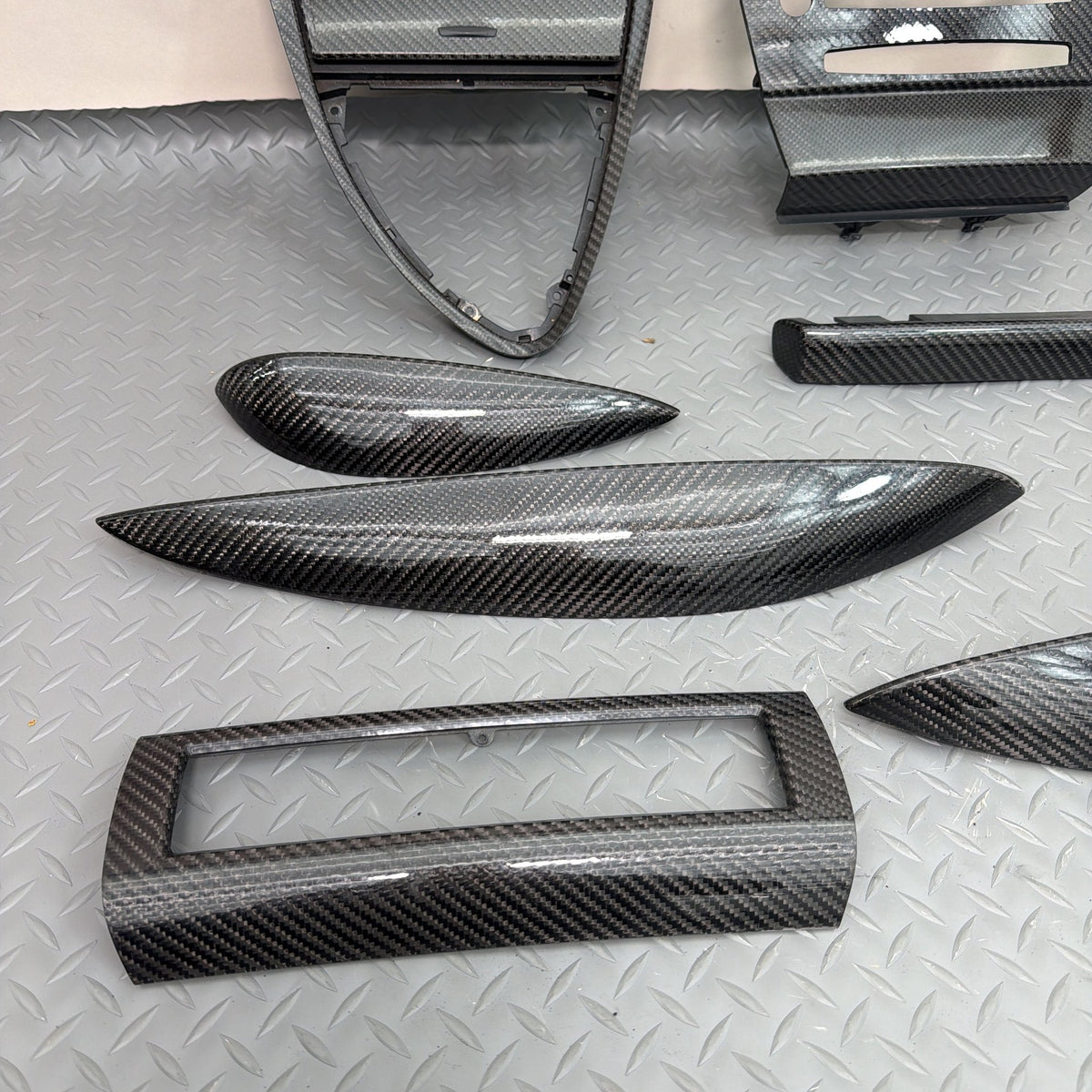 04-10 BMW M6 E63 E64 Carbon Fiber Interior Trim Cover Set Dash Console Door OEM