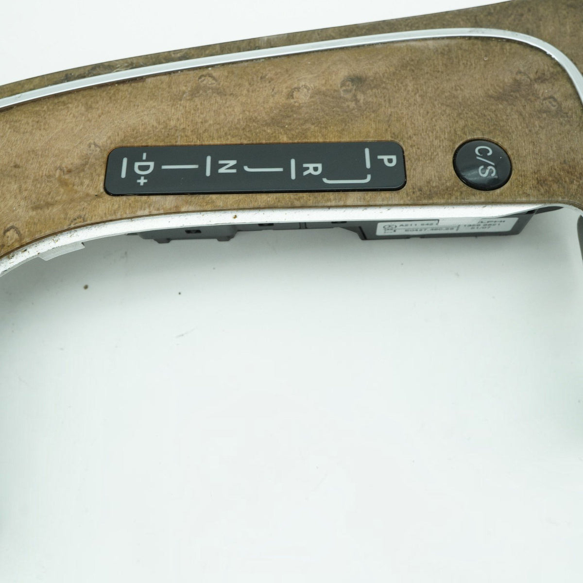 07-09 Mercedes W211 E350 E550 Console Shifter Trim Bezel Wood A2116808636