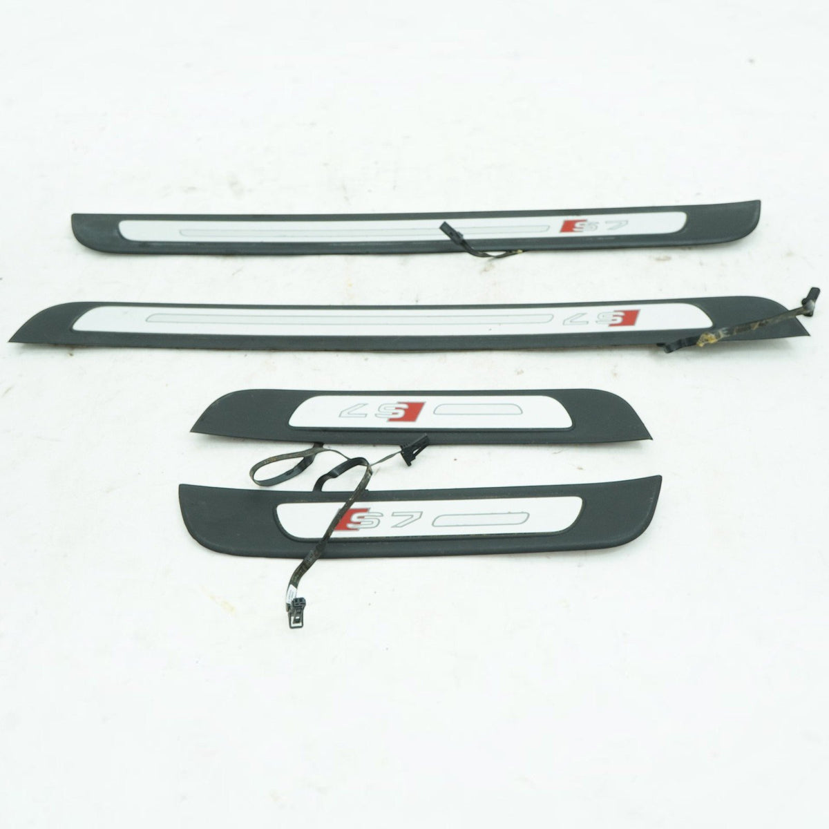 13-17 Audi S7 4G Door sill scuff Plate Trim Cover Front Rear set 4G8947405D OEM