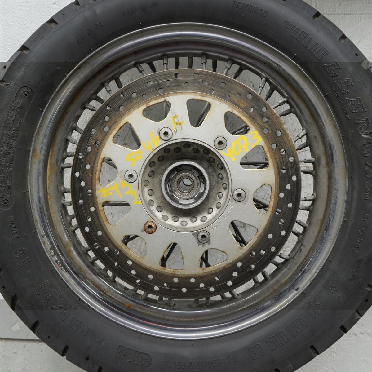 05-09 Suzuki Boulevad C50 VL800 Front Wheel Spoke Rim 16x3.00 w/ Rotor Tire OEM