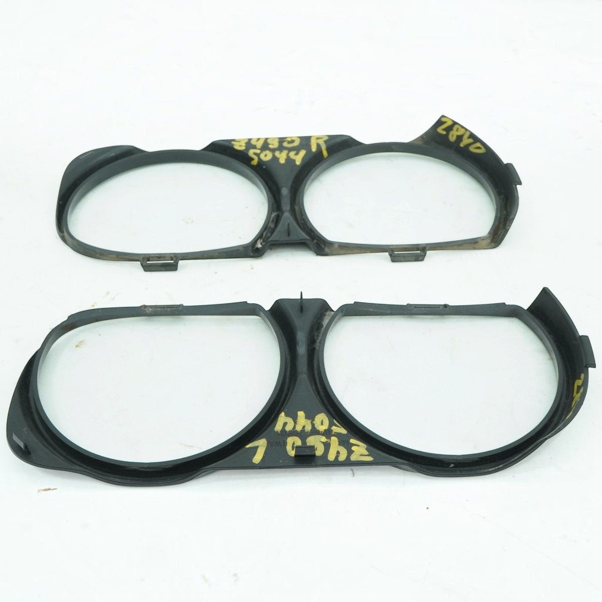 15-23 Dodge Challenger Headlight Headlamp Bezel Trim Pair Left Right Black OEM