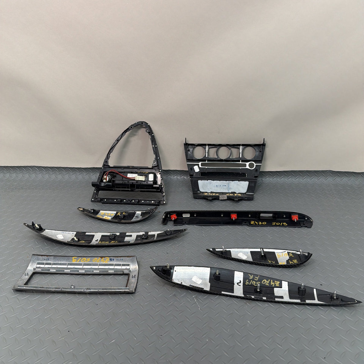 04-10 BMW M6 E63 E64 Carbon Fiber Interior Trim Cover Set Dash Console Door OEM